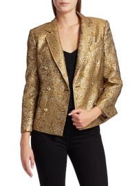 Derek Lam Myla Metallic Double-Breasted Jacket on SALE at Saks Off 5th