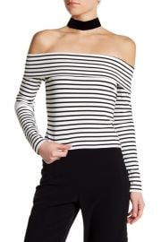 Derek Lam Striped Off Shoulder Blouse at Nordstrom Rack