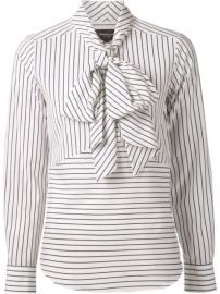 Derek Lam Striped Pussy Bow Blouse - at Farfetch