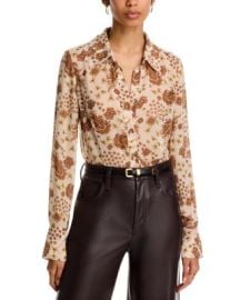 Desano Silk Blend Floral Shirt at Bloomingdales