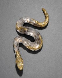 Desert Serpent Lucite Pin Snakeskin Pendant Alexis Bittar at Alexis Bittar