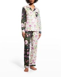 Desmond amp Dempsey Persephone Floral-Print Pajama Set at Neiman Marcus