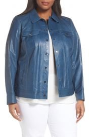 Destiny Leather Jacket by Lafayette 148 New York at Nordstrom