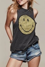 Destroyed Smiley Tank Top by Daydreamer at Shoptiques