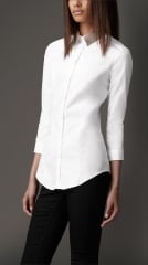 Detachable contrast collar shirt at Burberry