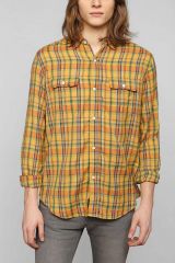 Devils Harvest Yellow Plaid Shirt at Urban Outfitters