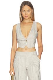 Devony Plunge Neck Vest at Revolve