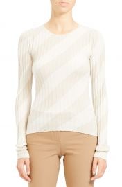 Diagonal Stripe Intarsia Silk Sweater at Nordstrom