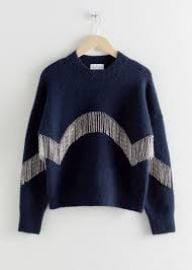 Diamanté Fringe Sweater at & Other Stories