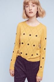 Diamond Daisy Pullover at Anthropologie