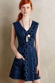 Diamond Denim Dress at Anthropologie