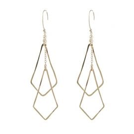 Diamond Shape Chime Earrings at Peggy Li