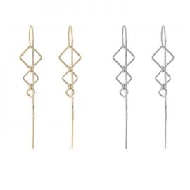 Diamondback Threader Earrings at Peggy Li