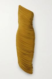 Diana Ruched One-Shoulder Dress by Norma Kamali at Net A Porter