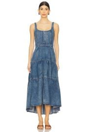 Diana Structured Denim Midi Dress at Revolve