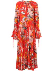 Diane Von Furstenberg Bethany Cinch Sleeve Maxi Dress at Farfetch