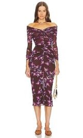 Diane Von Furstenberg Clementine Dress In Paris Floral Red Purple at Revolve