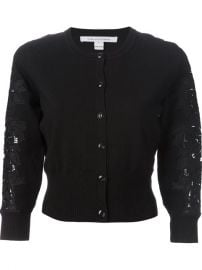 Diane Von Furstenberg Cropped Lace Sleeve Cardigan - Gente Roma at Farfetch