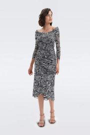 Diane Von Furstenberg Ganesa Mesh Midi Dress at Orchard Mile