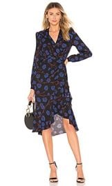 Diane Von Furstenberg Jovie Wrap Dress In Dragon Berry Sapphire at Revolve