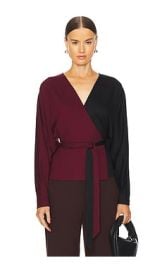 Diane Von Furstenberg Phaedra Top In Wine Pink Black at Revolve