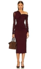 Diane Von Furstenberg Rich Dress In Wine Pink at Revolve