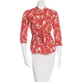 Diane Von Furstenberg Sheer quotPauliequot Blouse at eBay