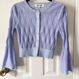 Diane Von Furstenberg Sweaters Diane Von Furstenberg Lavender Diamond Knit Cardigan Poshmark at Poshmark