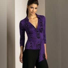 Diane Von Furstenberg Tops Diane Von Furstenberg 0 Silk Purple Jill Wrap Top Poshmark at Poshmark