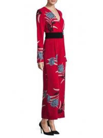 Diane von Furstenberg - Crossover Floral Jumpsuit at Saks Fifth Avenue