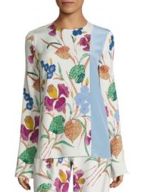 - Floral Print Silk-Blend Blouse at Diane von Furstenberg