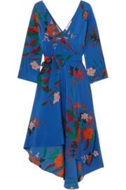 Diane von Furstenberg   Floral-print silk crepe de chine wrap dress at Net A Porter