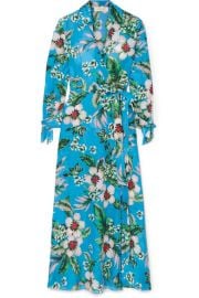 Diane von Furstenberg   Floral-print wrap dress at Net A Porter