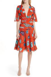 Diane von Furstenberg   Flutter Sleeve Cinch Waist Dress   Nordstrom Rack at Nordstrom Rack