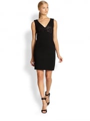 Diane von Furstenberg - Glenda Leather-Accented Dress at Saks Fifth Avenue