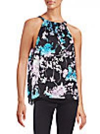 Diane von Furstenberg - Lexi Floral-Print Stretch-Silk Halter Top at Saks Off 5th