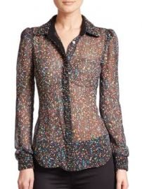 Diane von Furstenberg - Mariah Printed Silk Blouse at Saks Off 5th