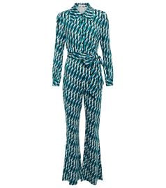 Diane von Furstenberg - Printed tie-waist jumpsuit at Mytheresa