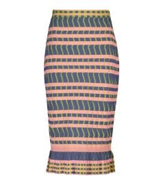 Diane von Furstenberg - Rosa ribbed knit midi skirt at Mytheresa