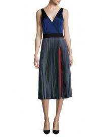 Diane von Furstenberg - Sleeveless Pleated Wrap Dress at Saks Off 5th