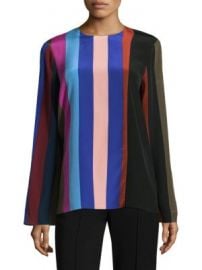 Diane von Furstenberg - Striped Silk Blouse at Saks Fifth Avenue