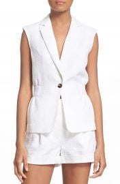 Diane von Furstenberg  Gavyn  Sleeveless Cotton Blazer at Nordstrom