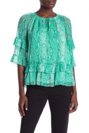 Diane von Furstenberg Annabel silk ruffle blouse at Nordstrom Rack