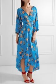 Diane von Furstenberg Asymmetric wrap effect floral print maxi dress at Net A Porter