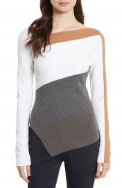 Diane von Furstenberg Colorblock Asymmetrical Top at Nordstrom