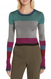 Diane von Furstenberg Cropped Plaited Pullover at Nordstrom