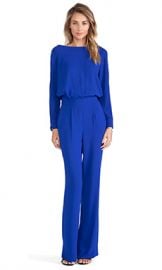 Diane von Furstenberg Cynthia Jumpsuit in Cosmic Cobalt from Revolve com at Revolve