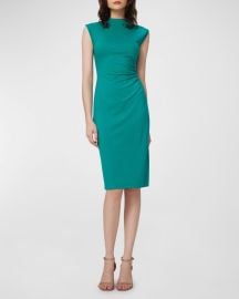 Diane von Furstenberg Darrius Sleeveless Pleated Bodycon Midi Dress at Neiman Marcus