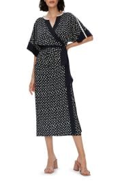 Diane von Furstenberg Dorothea Abstract Print Midi Wrap Dress at Nordstrom