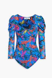 Diane von Furstenberg Erik Bodysuit in Bright blue at The Outnet